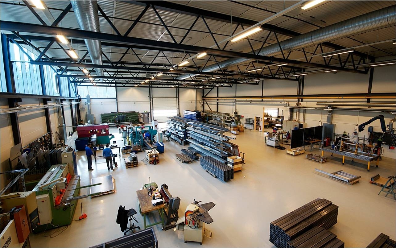 Steel warehouse.